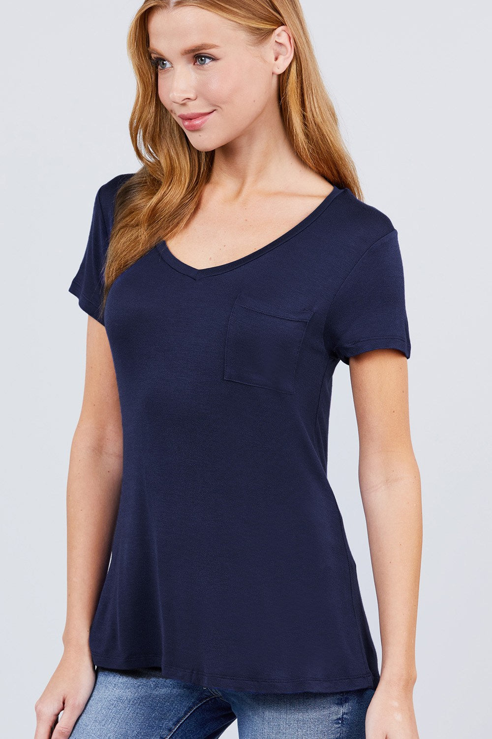 V-neck Rayon Jersey Top