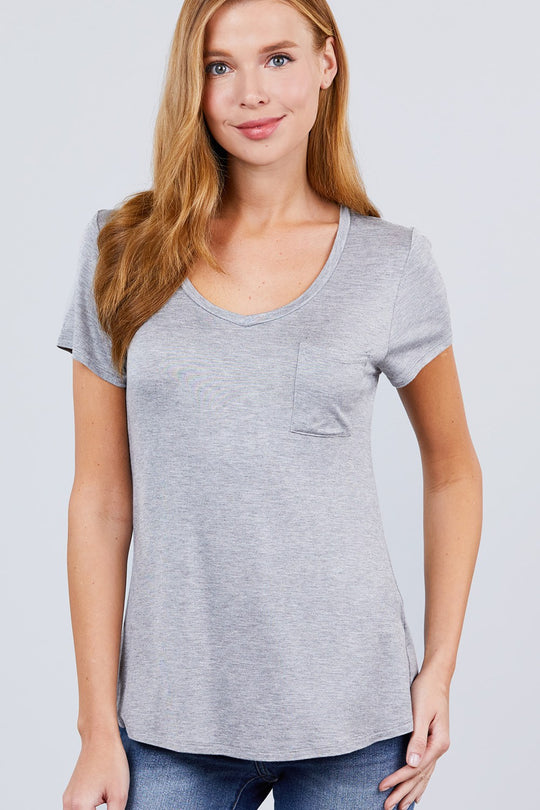 V-neck Rayon Jersey Top