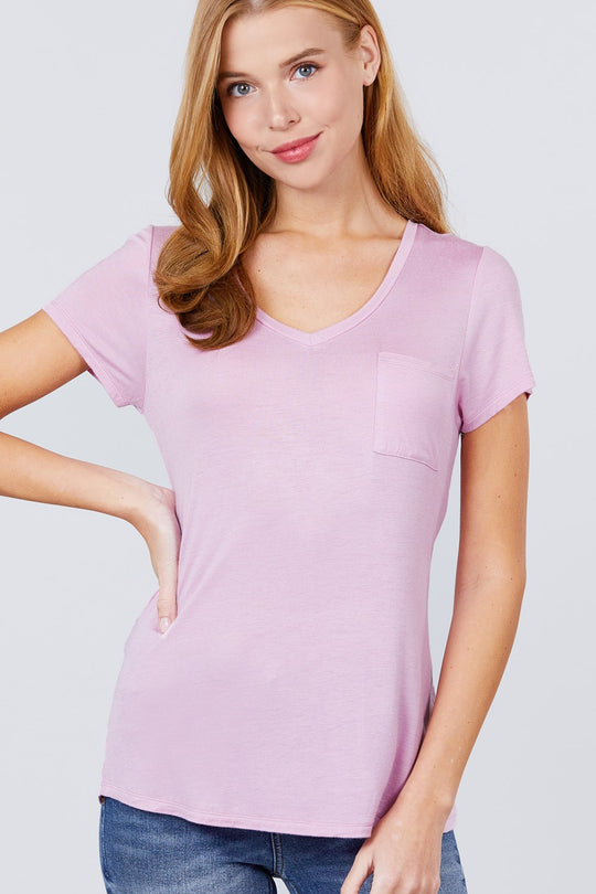 V-neck Rayon Jersey Top