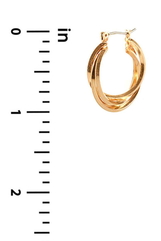 Metal Twist Ring Hoop Earring