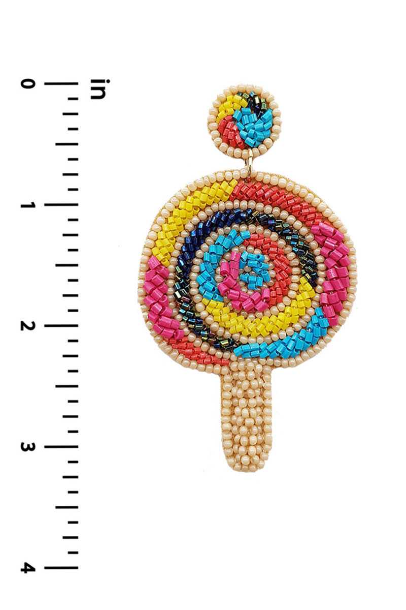 Seed Bead Ice Cream Dangle Earring