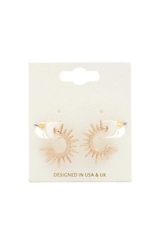 Sun Shape Metal Earring