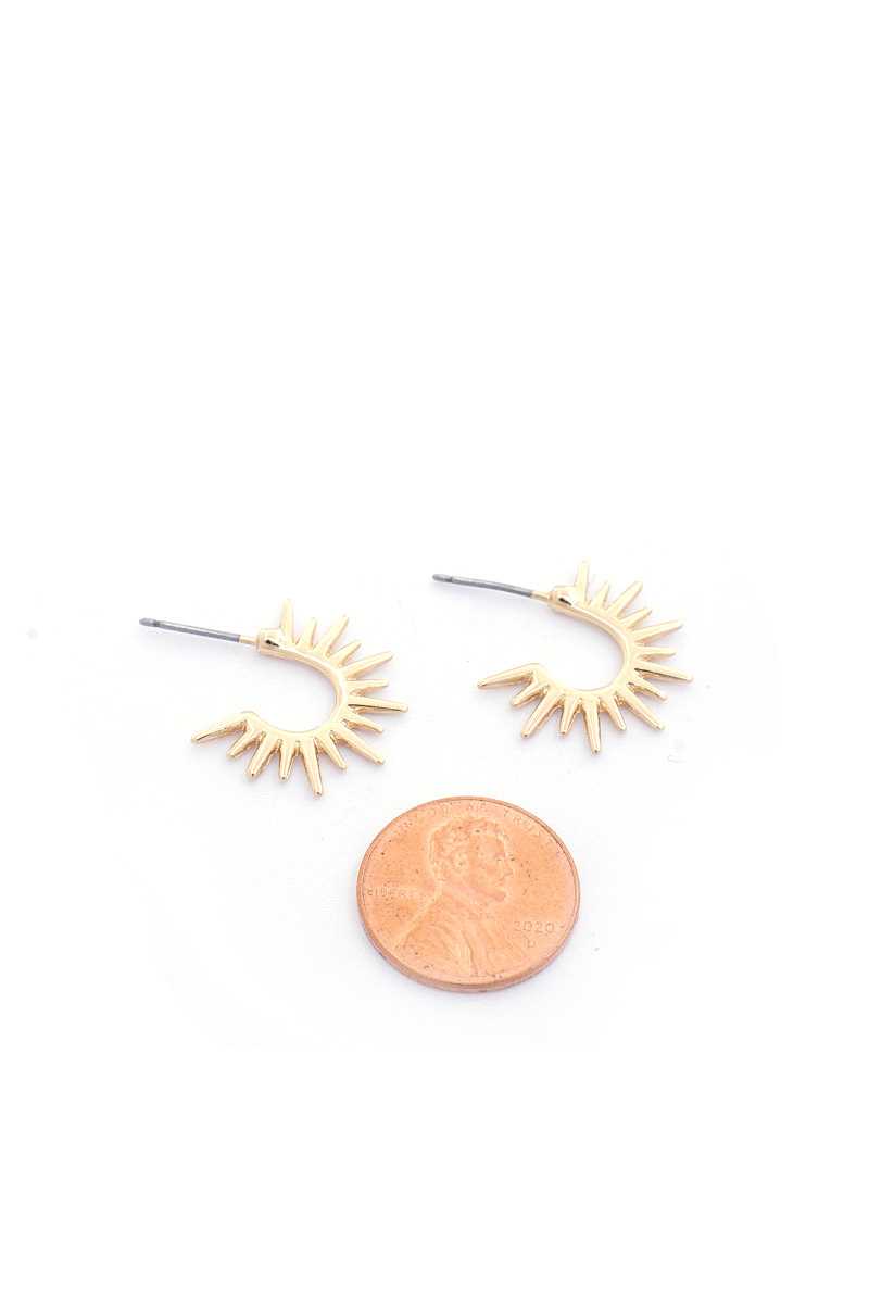 Sun Shape Metal Earring