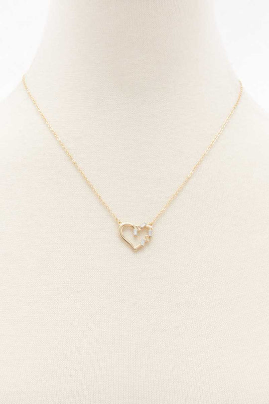 Heart Rhinestone Necklace