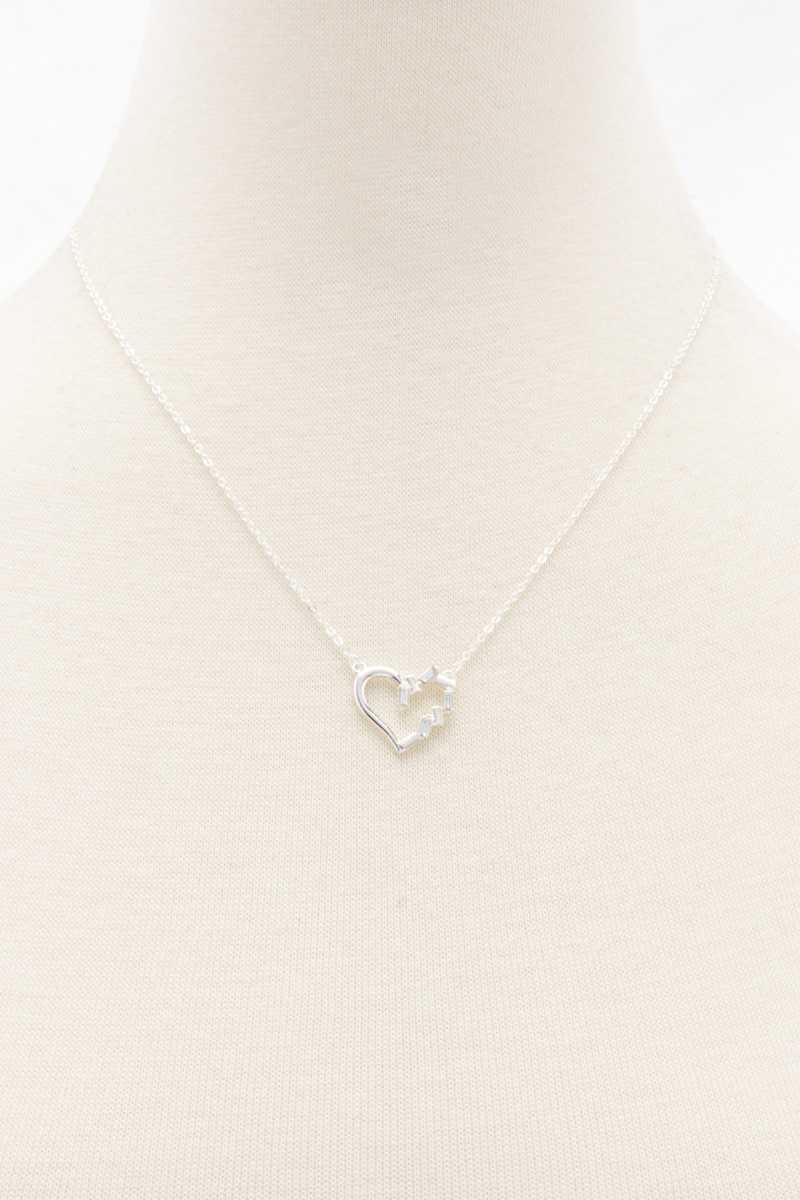 Heart Rhinestone Necklace