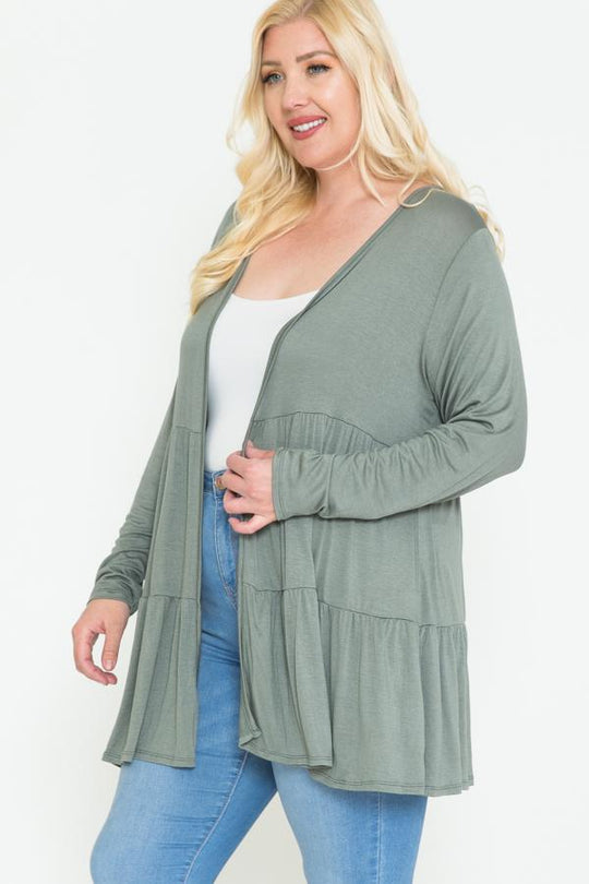 Solid Long Sleeve Cardigan