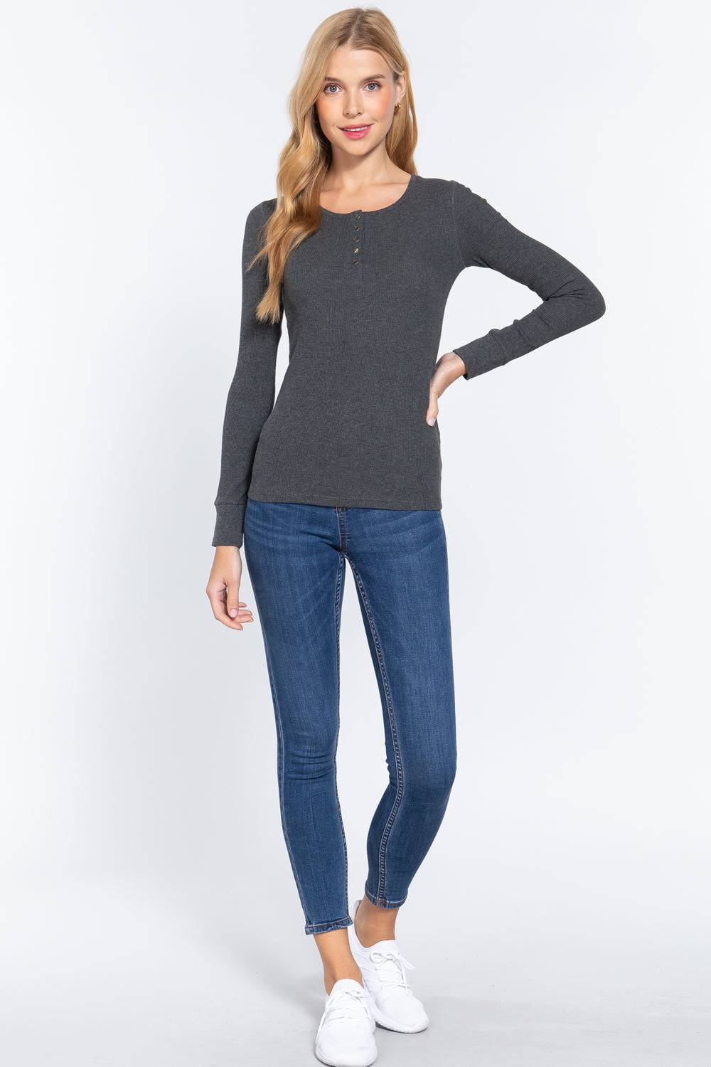 Long Slv Scoop Neck Thermal Top