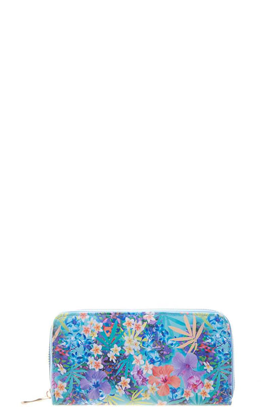 Floral Light Color Print Wallet