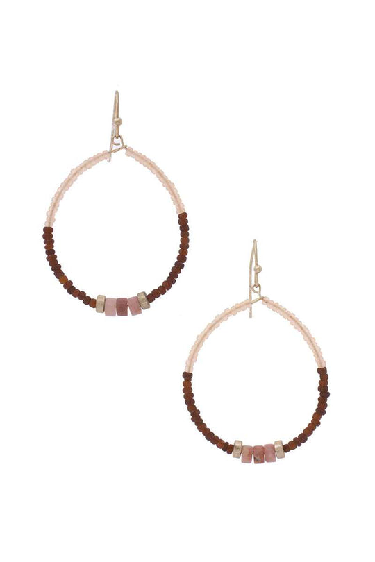 Beaded Circle Earring