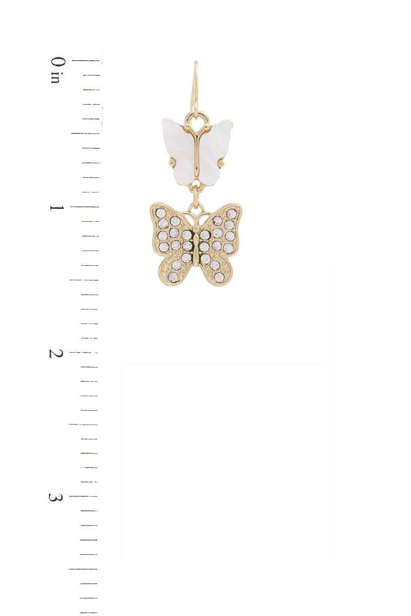 Double Butterfly Dangle Earring