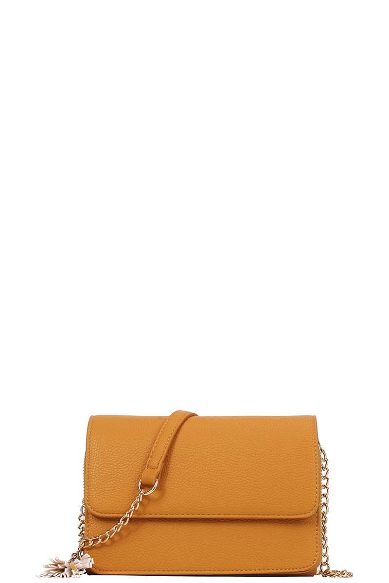 Chic Smooth Tassel Crossbody Bag