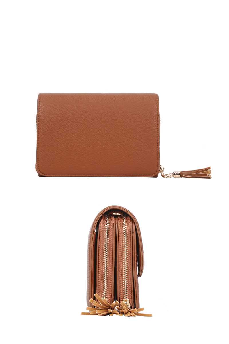 Chic Smooth Tassel Crossbody Bag