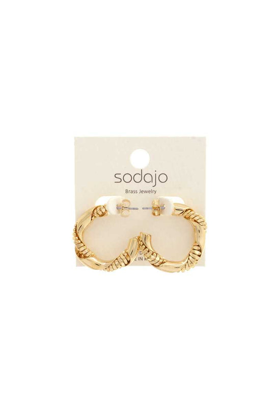 Sodajo Twist Hoop Earring