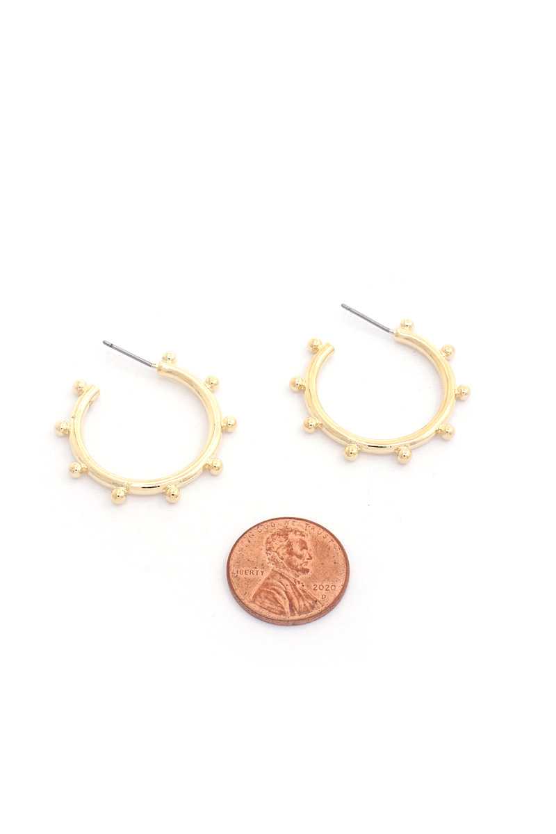 Sodajo Ball Edge Hoop Earring