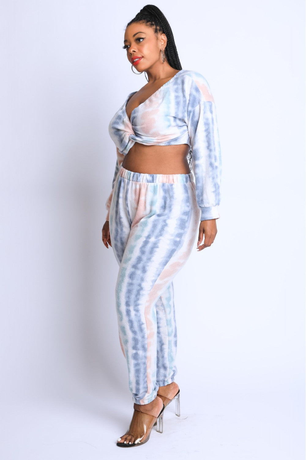 Tie Die Off Shoulder Set