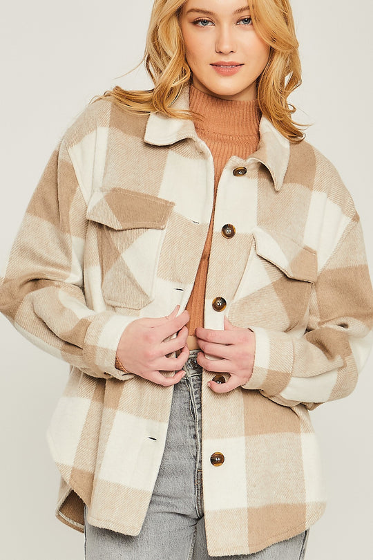 Woven Yarn Dye Bust Pocket Jacket